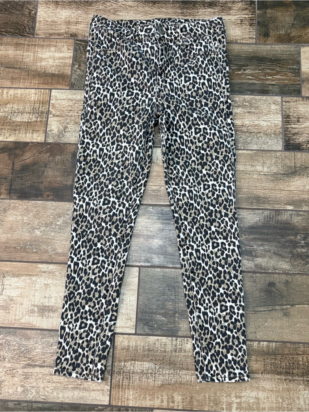American Eagle Outfitters womens Leopard Print Leggings - beige, black